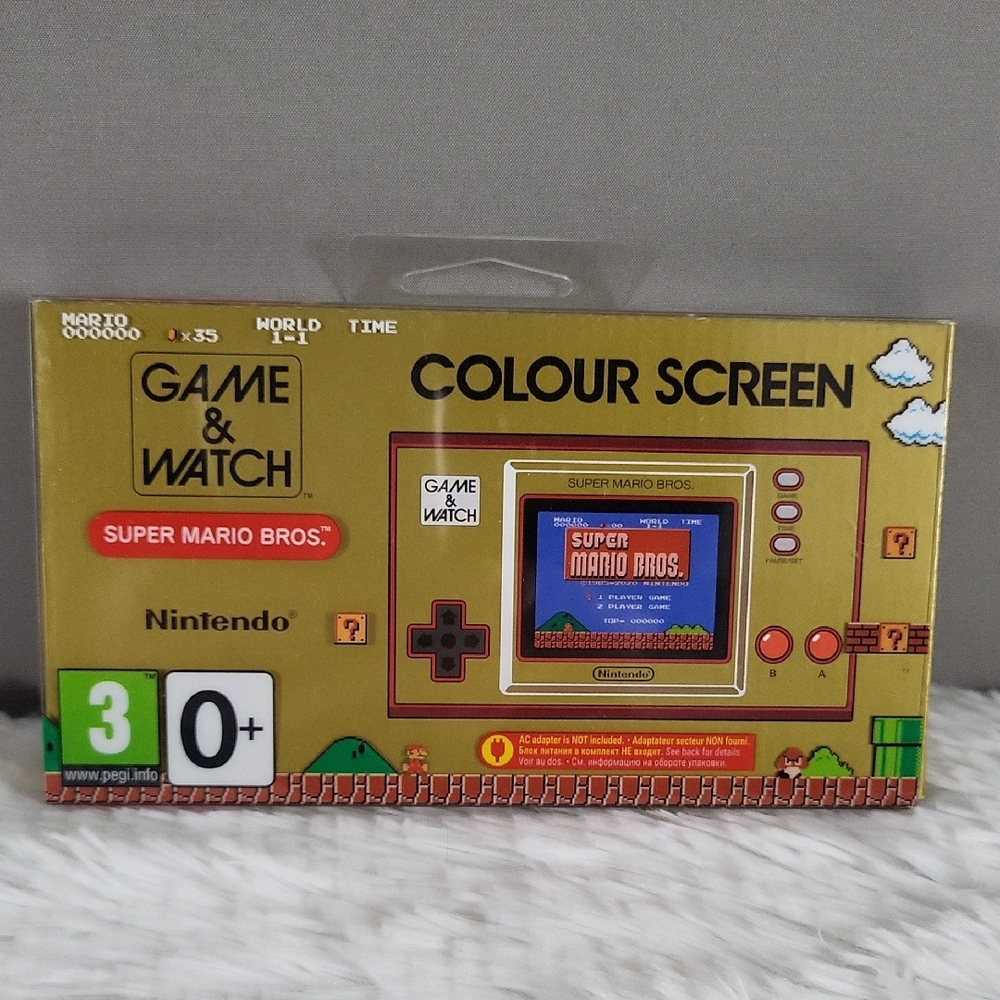 Nintendo Game & Watch Super Mario Bros.Gold Handheld Console w/Color Screen, NEW